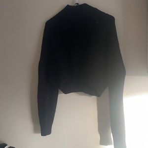 Knit crop mock neck sweater XS Mendocino